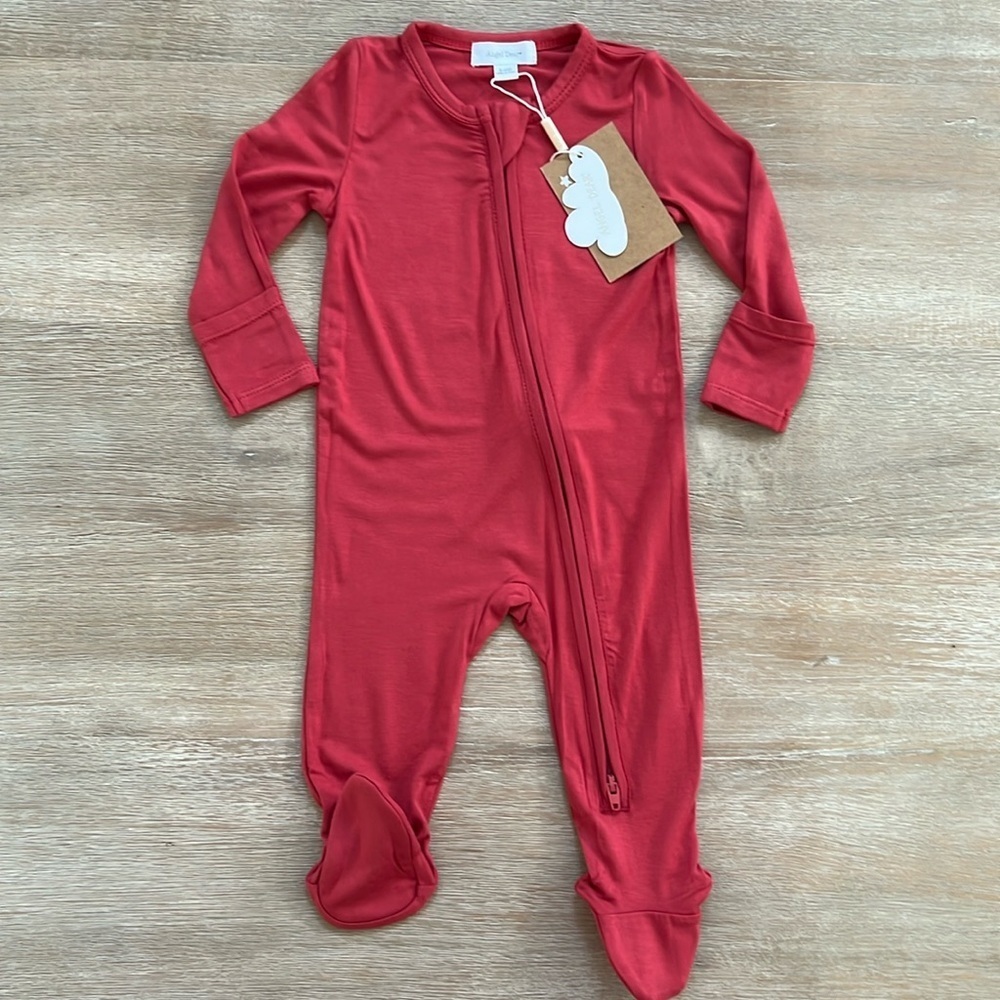 Angel Dear Red Footed One-Piece Baby Footie